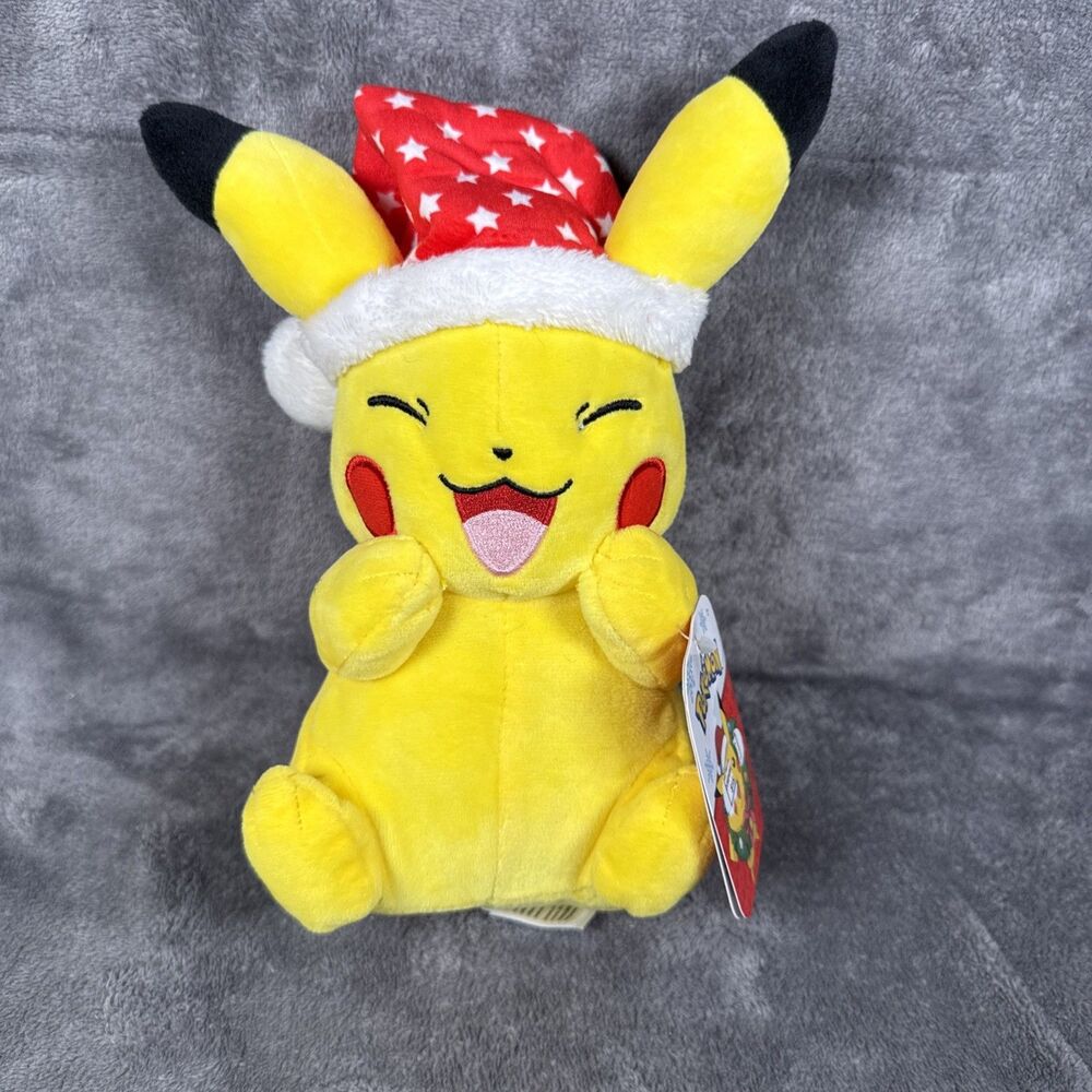 Pokemon Pikachu W/ Santa Hat Plush 9” Christmas Holiday Edition 2021 - New